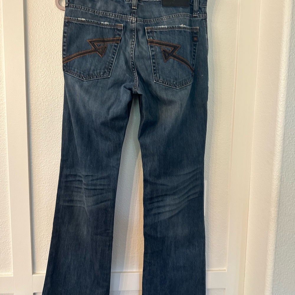 Rock & Republic Dark Blue Bootcut Jeans Henley style size 32 Waist by 32 Inseam